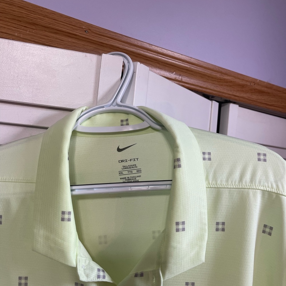 Nike Green and Yellow Polo Shirt